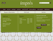 Tablet Screenshot of impressalon.com
